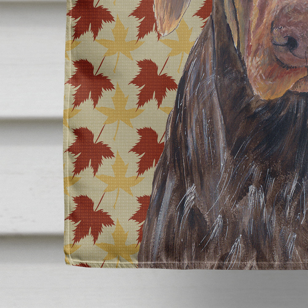 German Shorthaired Pointer Fall Leaves Portrait Flag Canvas House Size