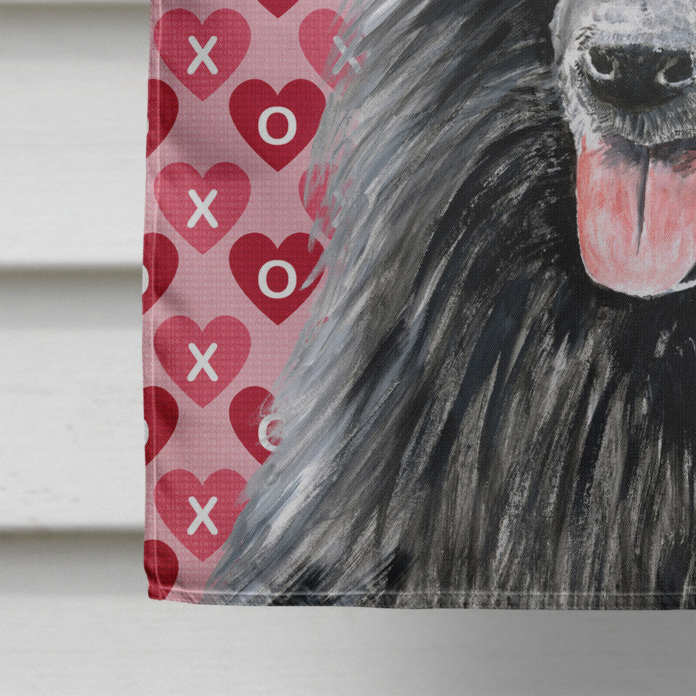 Belgian Sheepdog Hearts Love and Valentine's Day  Flag Canvas House Size  the-store.com.