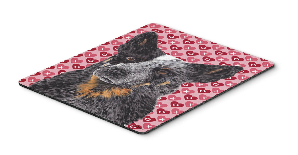Australian Cattle Dog Hearts Love Valentine&#39;s Day Mouse Pad, Hot Pad or Trivet by Caroline&#39;s Treasures