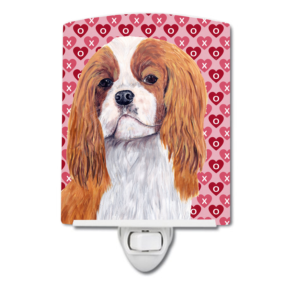 Cavalier Spaniel Hearts Love and Valentine&#39;s Day Portrait Ceramic Night Light SC9245CNL - the-store.com