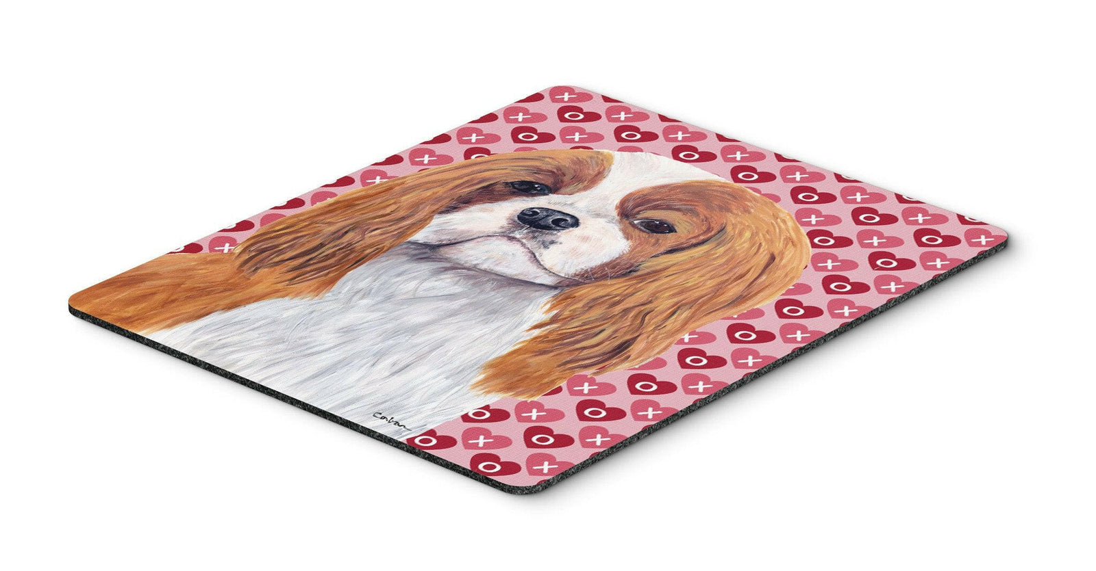 Cavalier Spaniel Hearts Love and Valentine's Day Mouse Pad, Hot Pad or Trivet by Caroline's Treasures