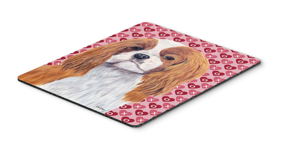 Cavalier Spaniel Hearts Love and Valentine&#39;s Day Mouse Pad, Hot Pad or Trivet by Caroline&#39;s Treasures