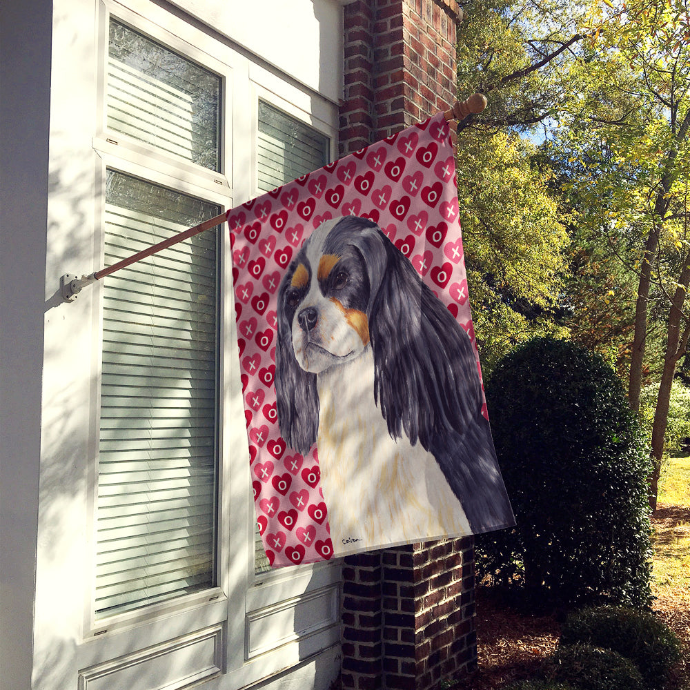 Cavalier Spaniel Hearts Love and Valentine's Day  Flag Canvas House Size  the-store.com.