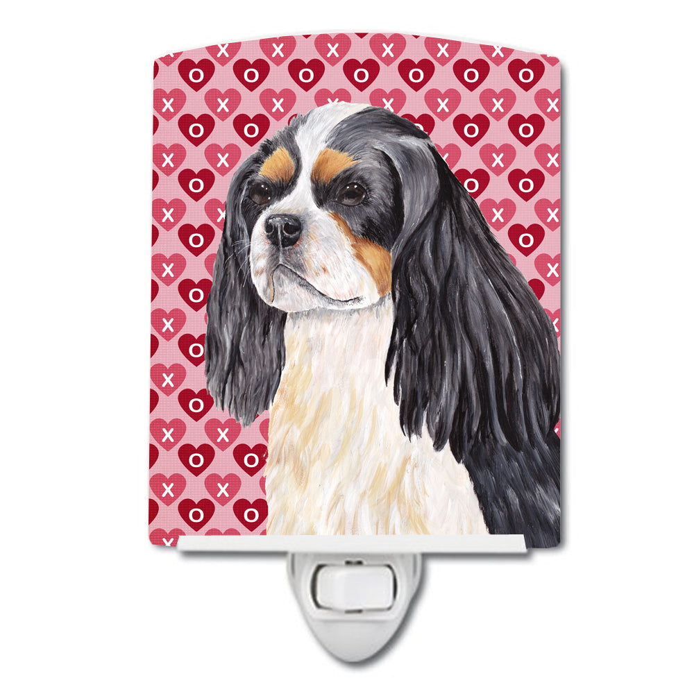 Cavalier Spaniel Hearts Love and Valentine&#39;s Day Portrait Ceramic Night Light SC9248CNL - the-store.com