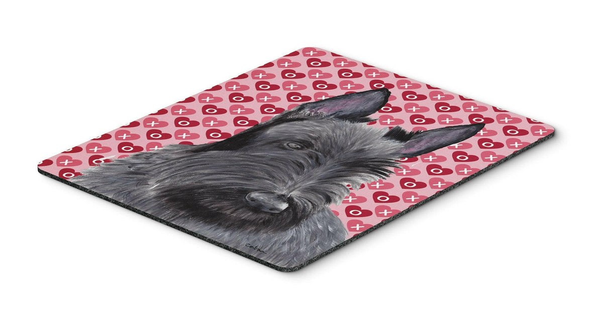 Scottish Terrier Hearts Love and Valentine&#39;s Day Mouse Pad, Hot Pad or Trivet by Caroline&#39;s Treasures