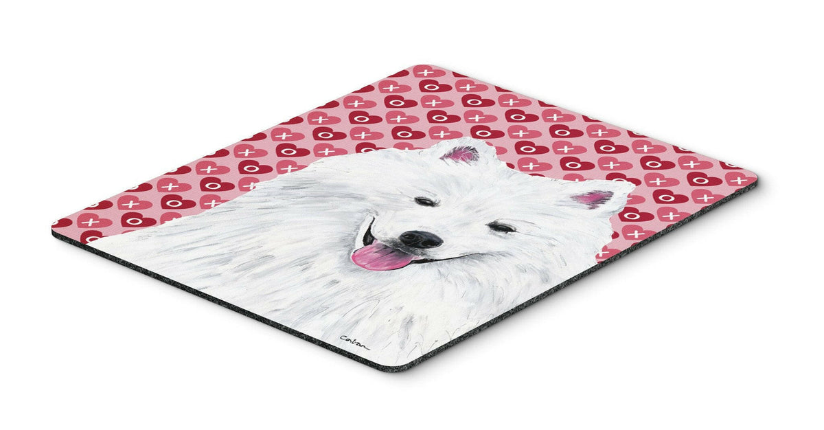 American Eskimo Hearts Love and Valentine&#39;s Day Mouse Pad, Hot Pad or Trivet by Caroline&#39;s Treasures