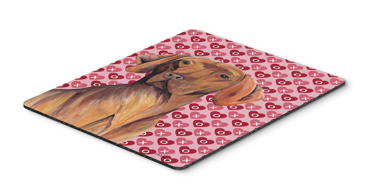 Vizsla Hearts Love and Valentine&#39;s Day Portrait Mouse Pad, Hot Pad or Trivet by Caroline&#39;s Treasures