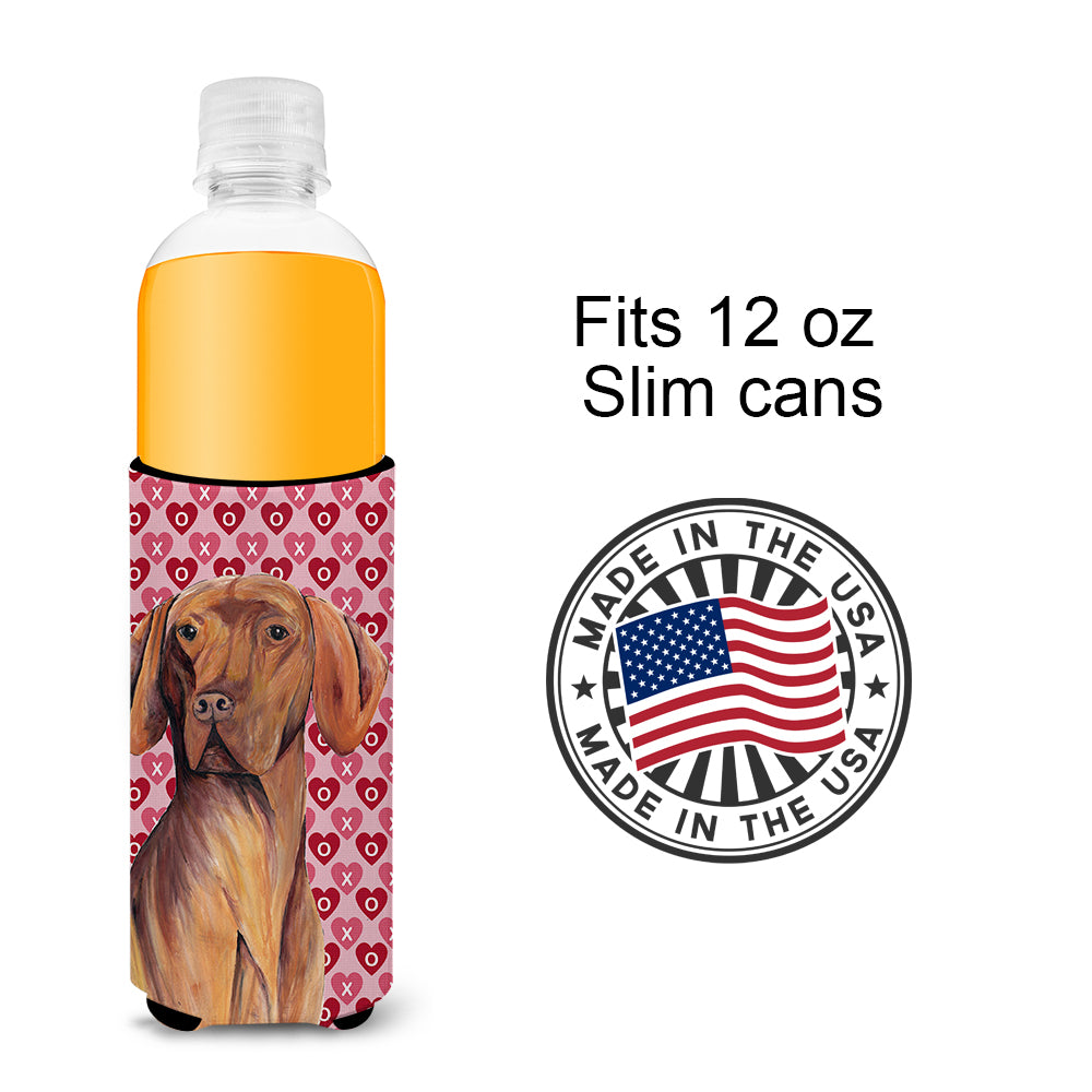 Vizsla Hearts Love and Valentine's Day Portrait Ultra Beverage Insulators for slim cans SC9261MUK.