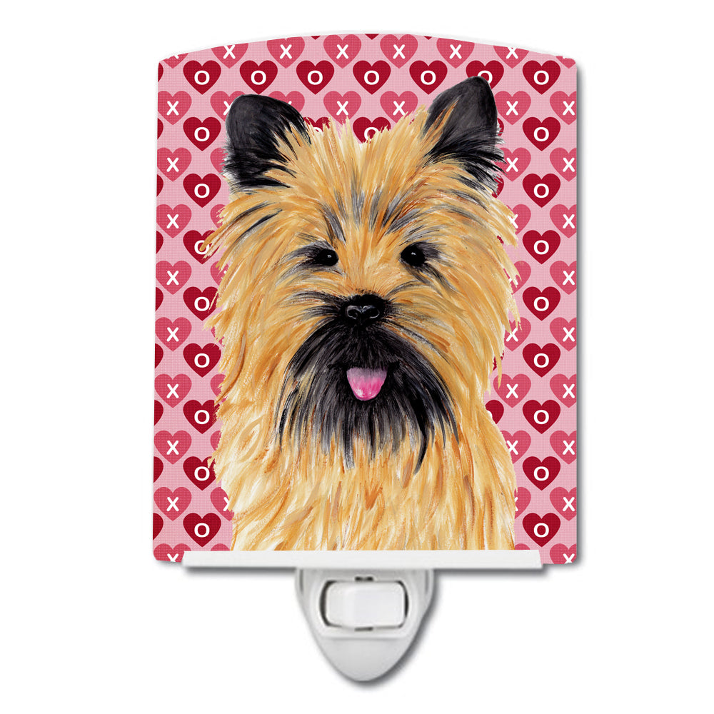 Cairn Terrier Hearts Love and Valentine&#39;s Day Portrait Ceramic Night Light SC9264CNL - the-store.com