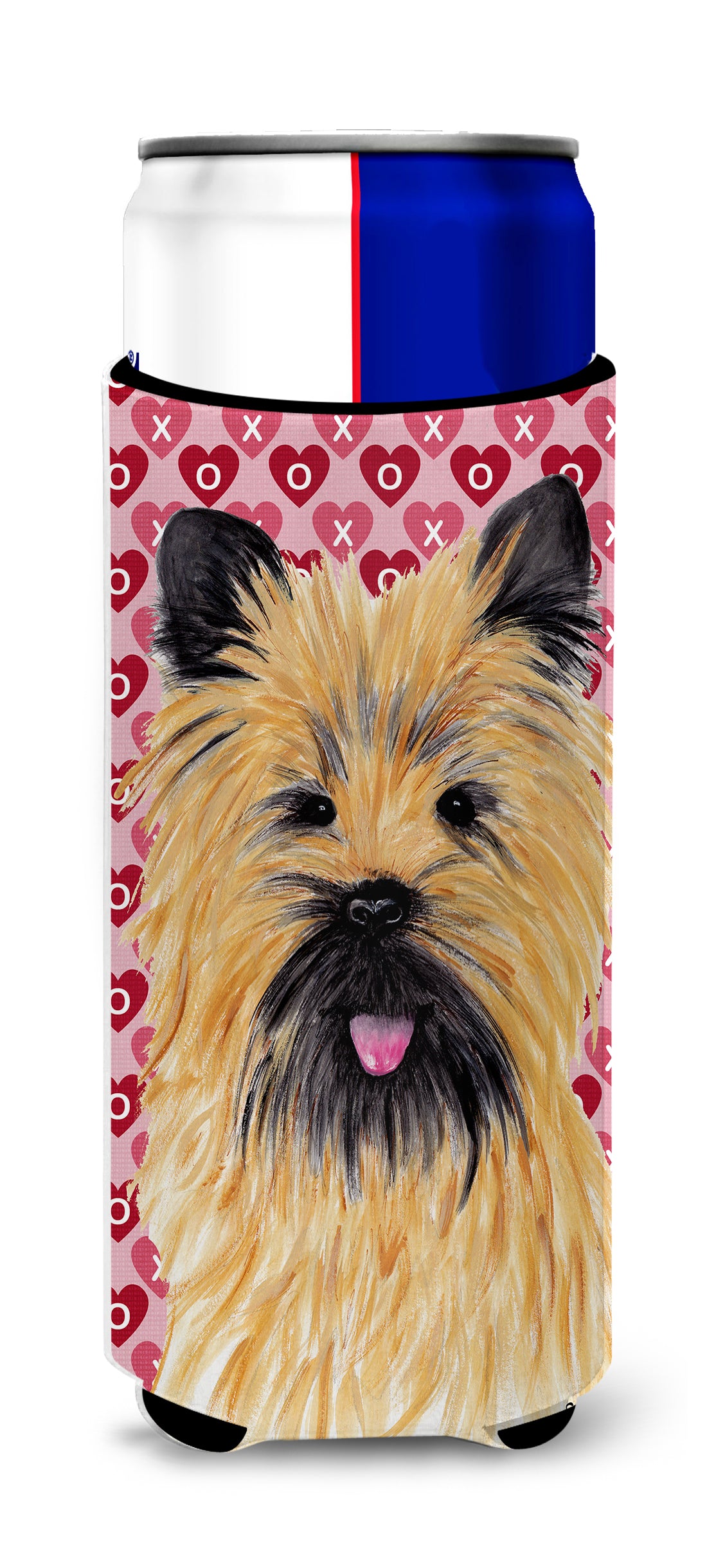 Cairn Terrier Hearts Love and Valentine&#39;s Day Portrait Ultra Beverage Isolateurs pour canettes minces SC9264MUK