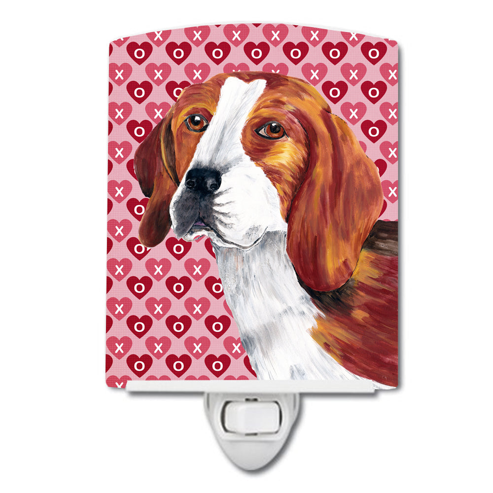 Beagle Hearts Love and Valentine&#39;s Day Portrait Ceramic Night Light SC9270CNL - the-store.com