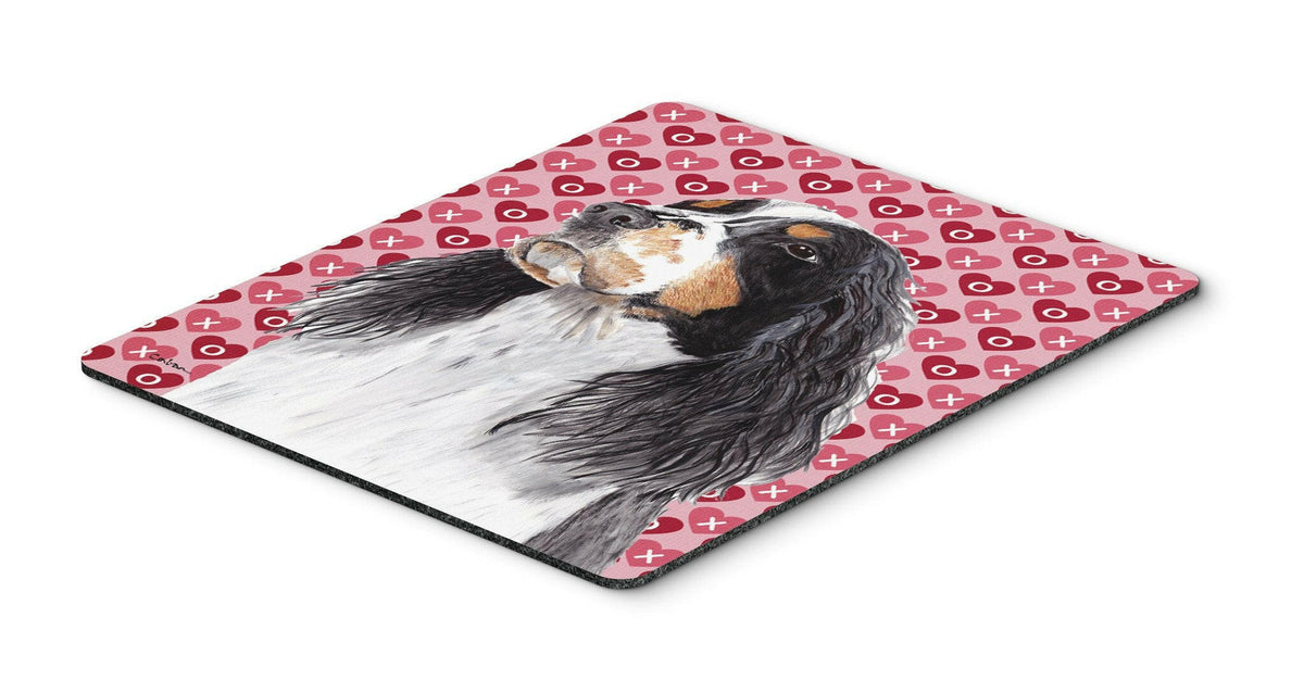Springer Spaniel Hearts Love and Valentine&#39;s Day Mouse Pad, Hot Pad or Trivet by Caroline&#39;s Treasures