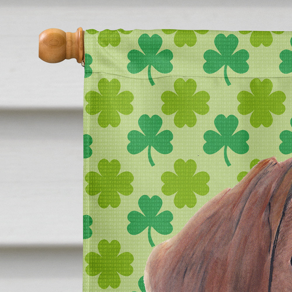 Dachshund St. Patrick's Day Shamrock Portrait Flag Canvas House Size