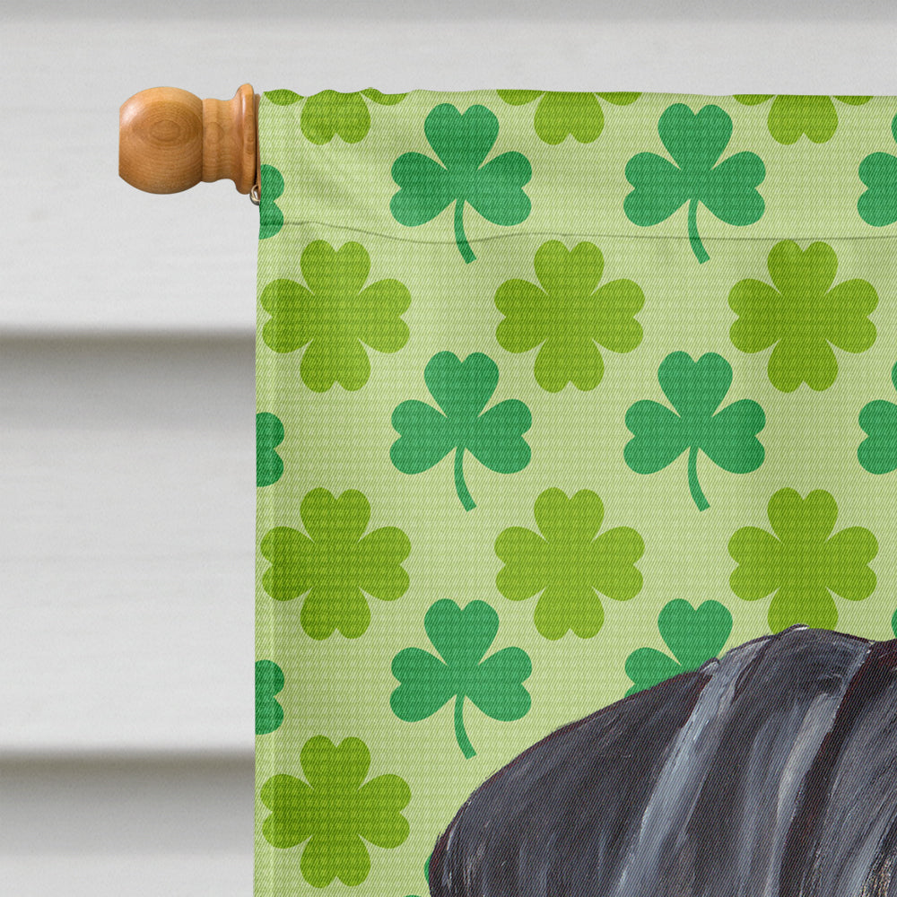 Doberman St. Patrick's Day Shamrock Portrait Flag Canvas House Size  the-store.com.
