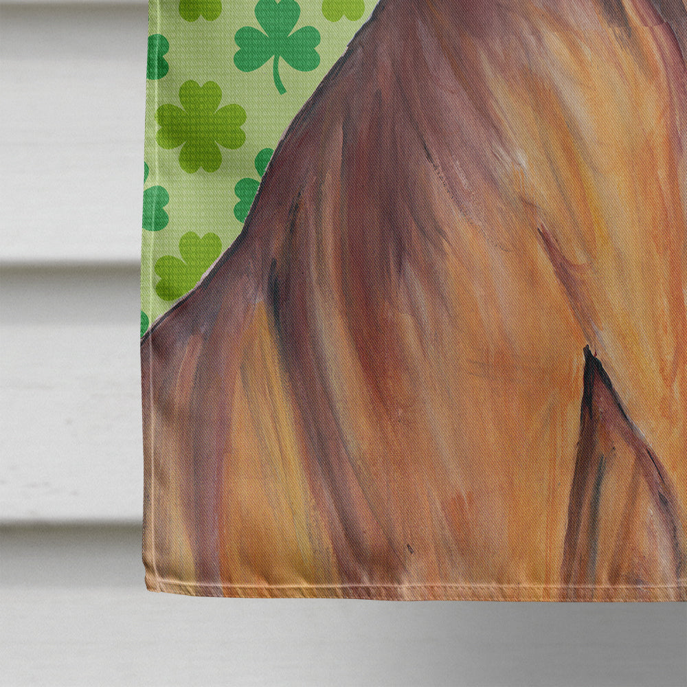 Vizsla St. Patrick's Day Shamrock Portrait Flag Canvas House Size  the-store.com.