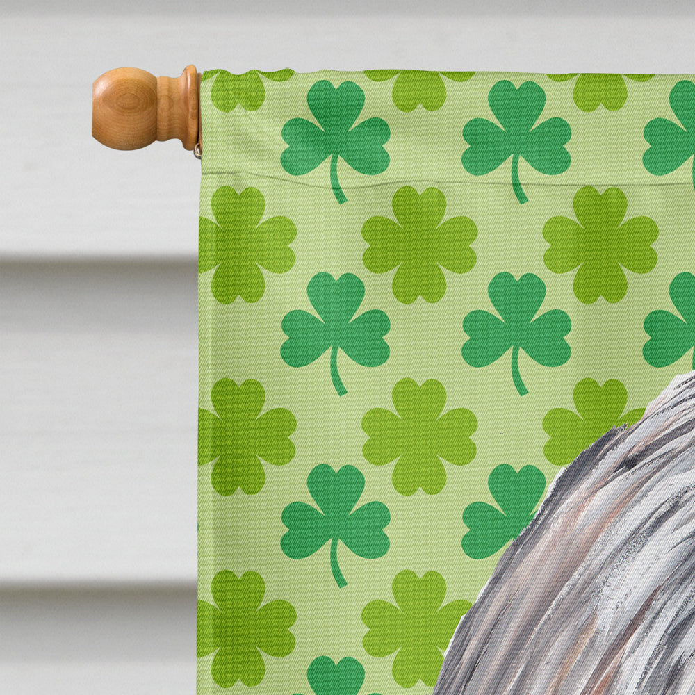 Shih Tzu St. Patrick's Day Shamrock Portrait Flag Canvas House Size