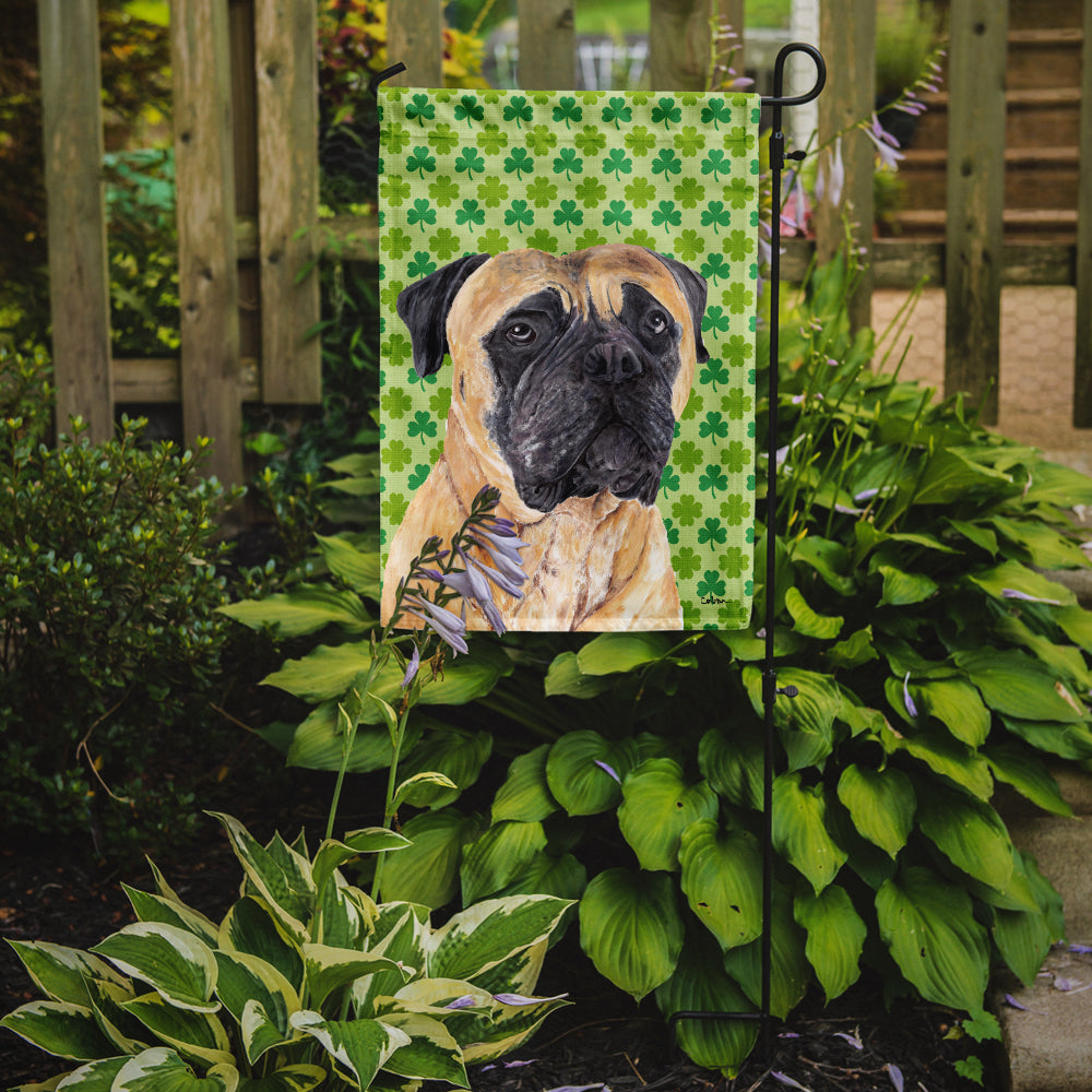 Mastiff St. Patrick's Day Shamrock Portrait Flag Garden Size