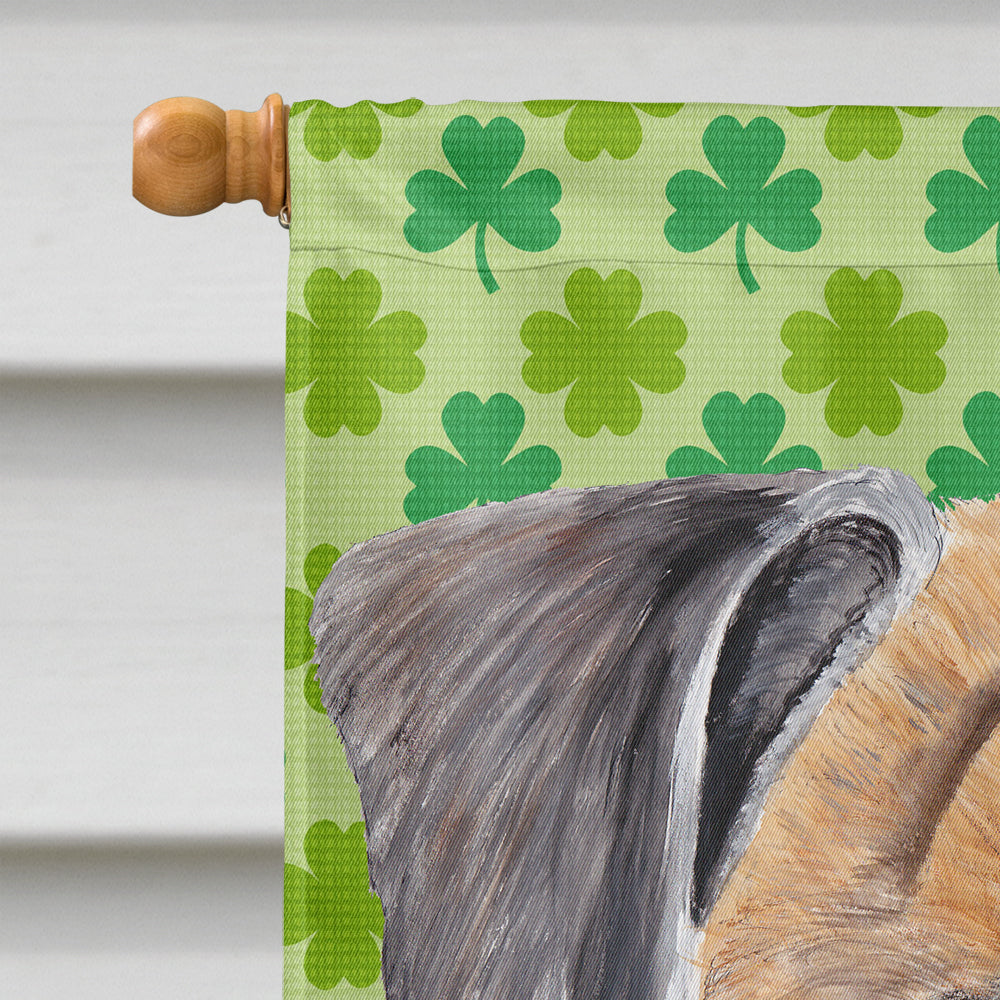 Boxer St. Patrick's Day Shamrock Portrait Flag Canvas House Size