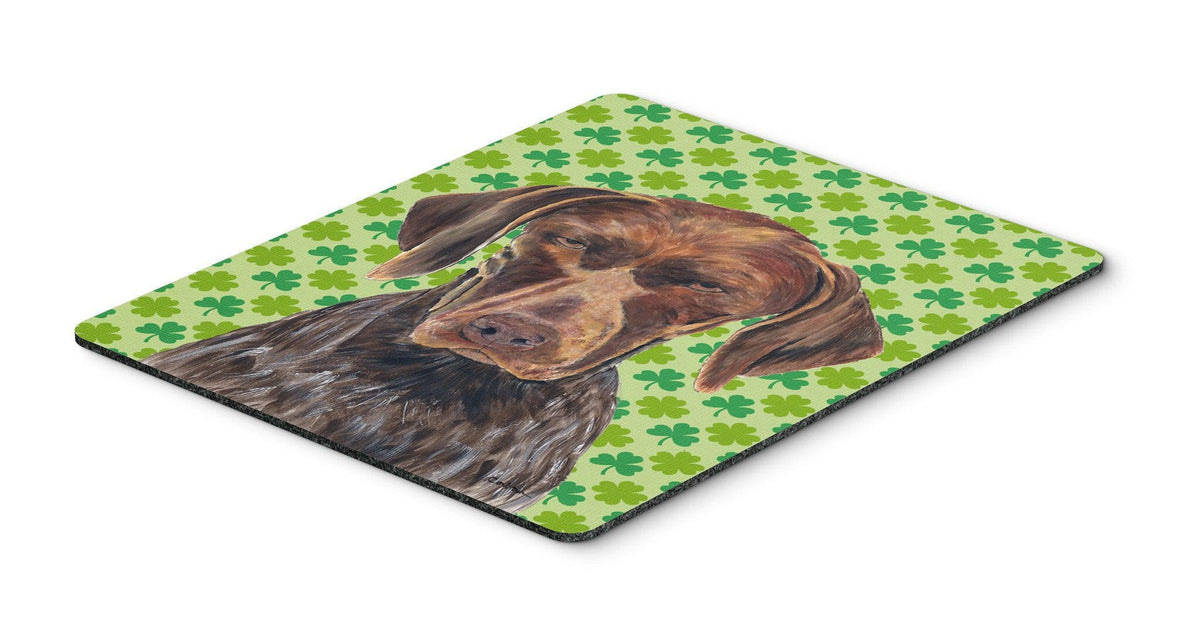 German Shorthaired Pointer St. Patrick&#39;s Shamrock Mouse Pad, Hot Pad or Trivet by Caroline&#39;s Treasures