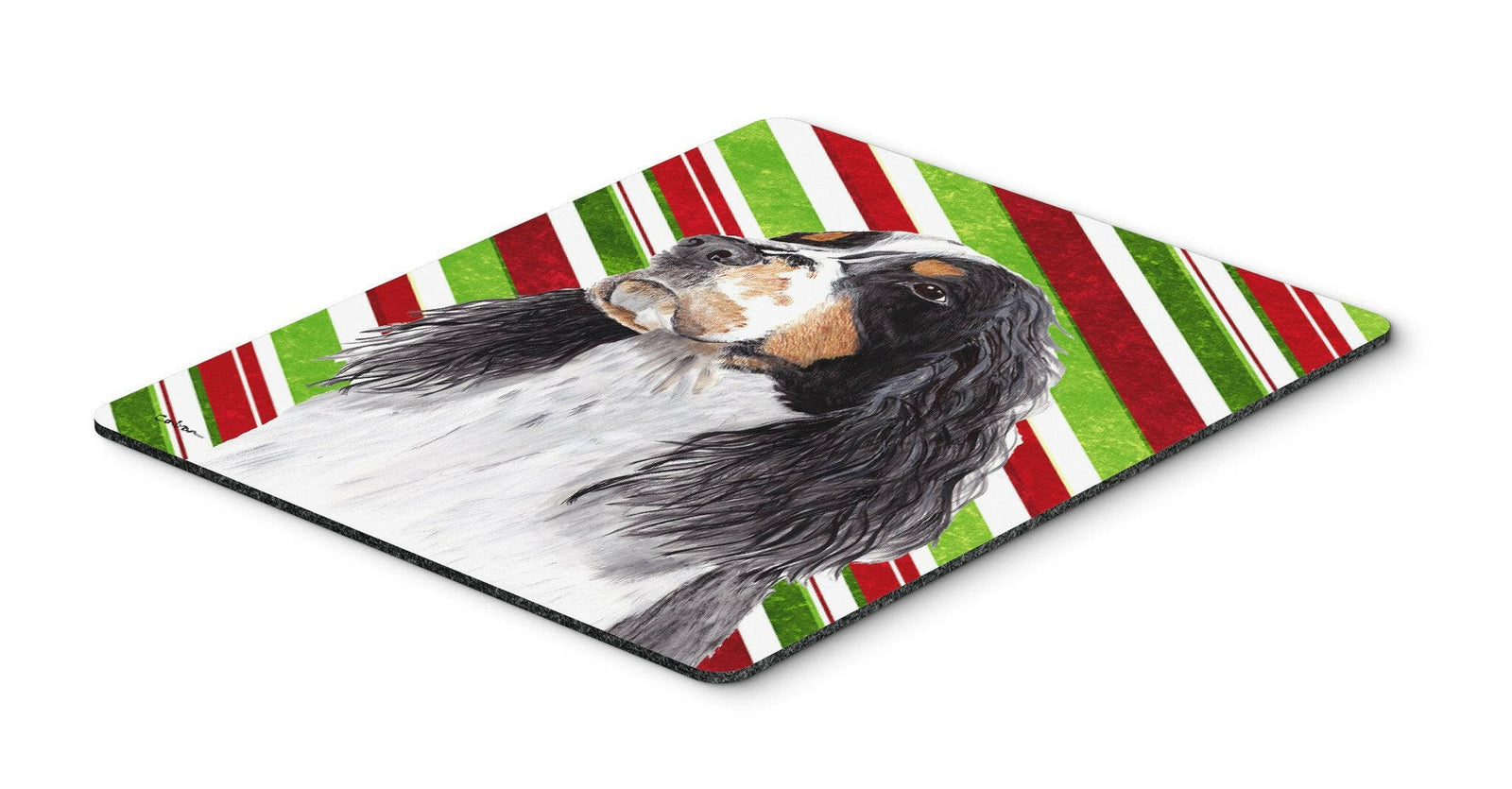Springer Spaniel Candy Cane Holiday Christmas Mouse Pad, Hot Pad or Trivet by Caroline's Treasures