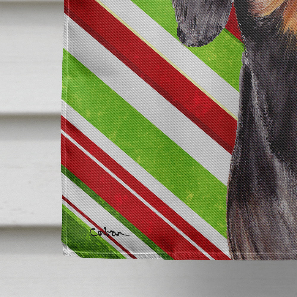 Dachshund Candy Cane Holiday Christmas Flag Canvas House Size  the-store.com.