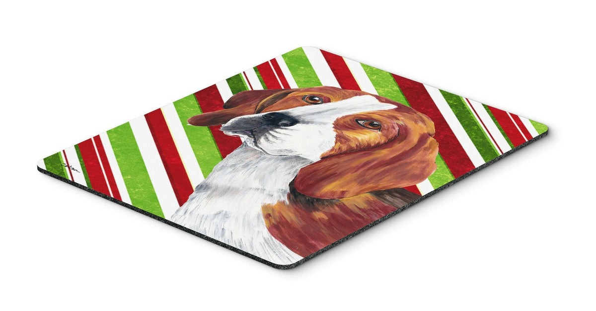 Beagle Candy Cane Holiday Christmas Mouse Pad, Hot Pad or Trivet by Caroline&#39;s Treasures