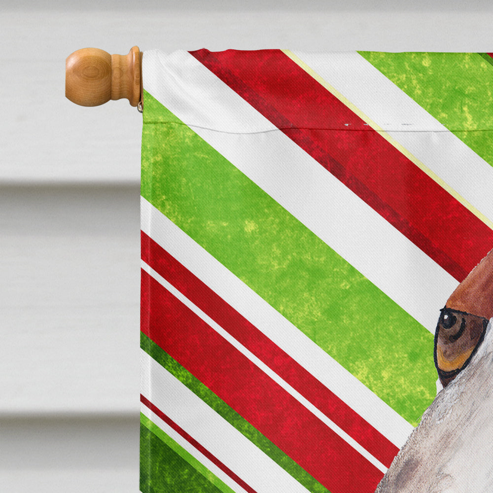 Basset Hound Candy Cane Holiday Christmas Flag Canvas House Size