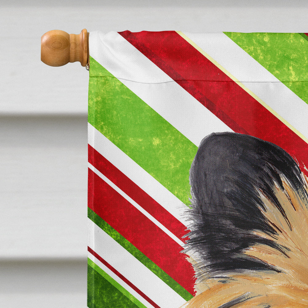 Cairn Terrier Candy Cane Holiday Christmas Flag Canvas House Size  the-store.com.