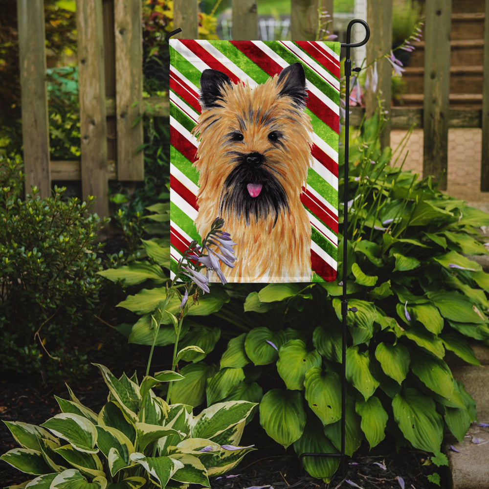 Cairn Terrier Candy Cane Holiday Christmas Flag Garden Size