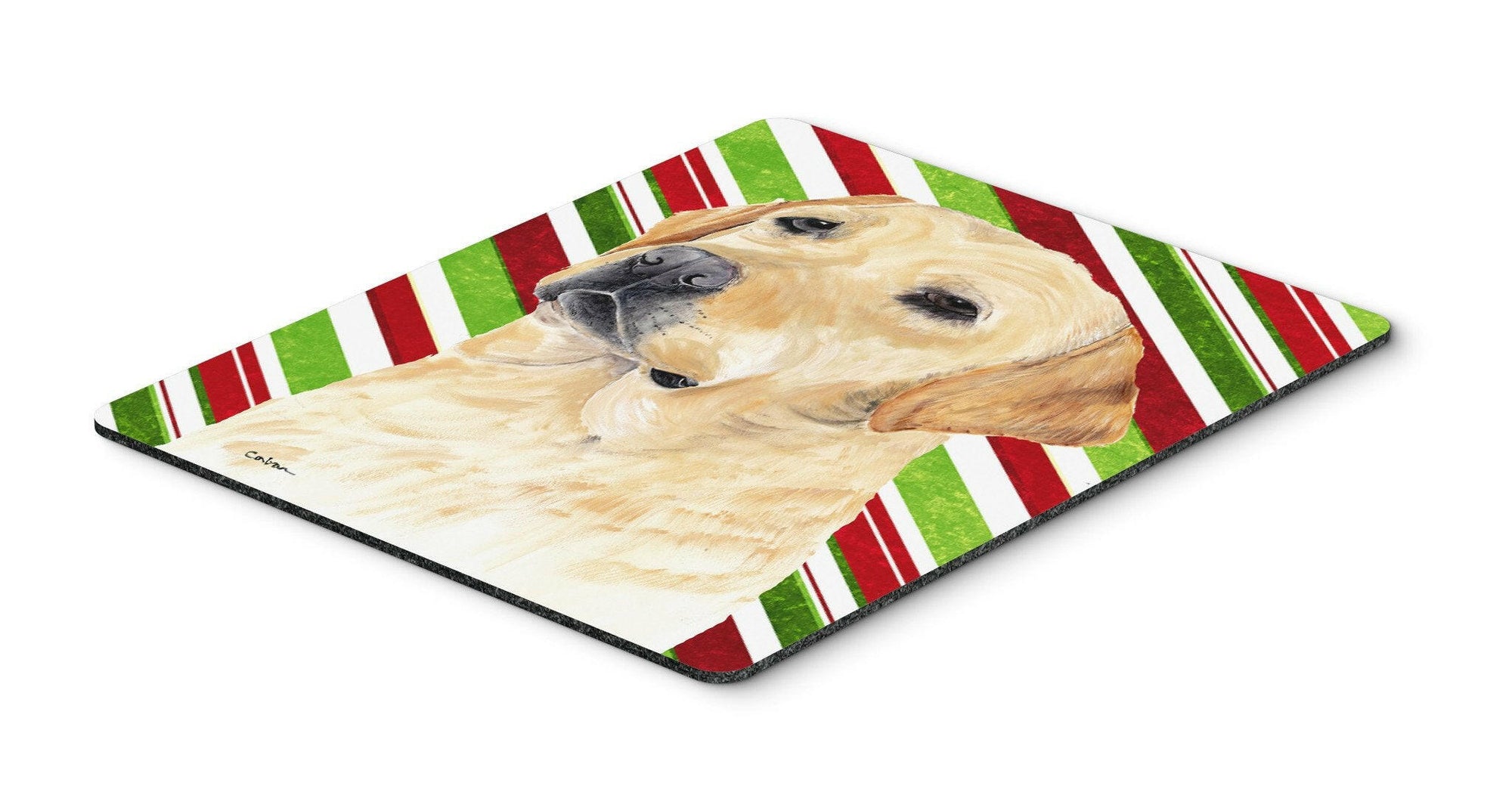 Labrador Candy Cane Holiday Christmas Mouse Pad, Hot Pad or Trivet by Caroline's Treasures