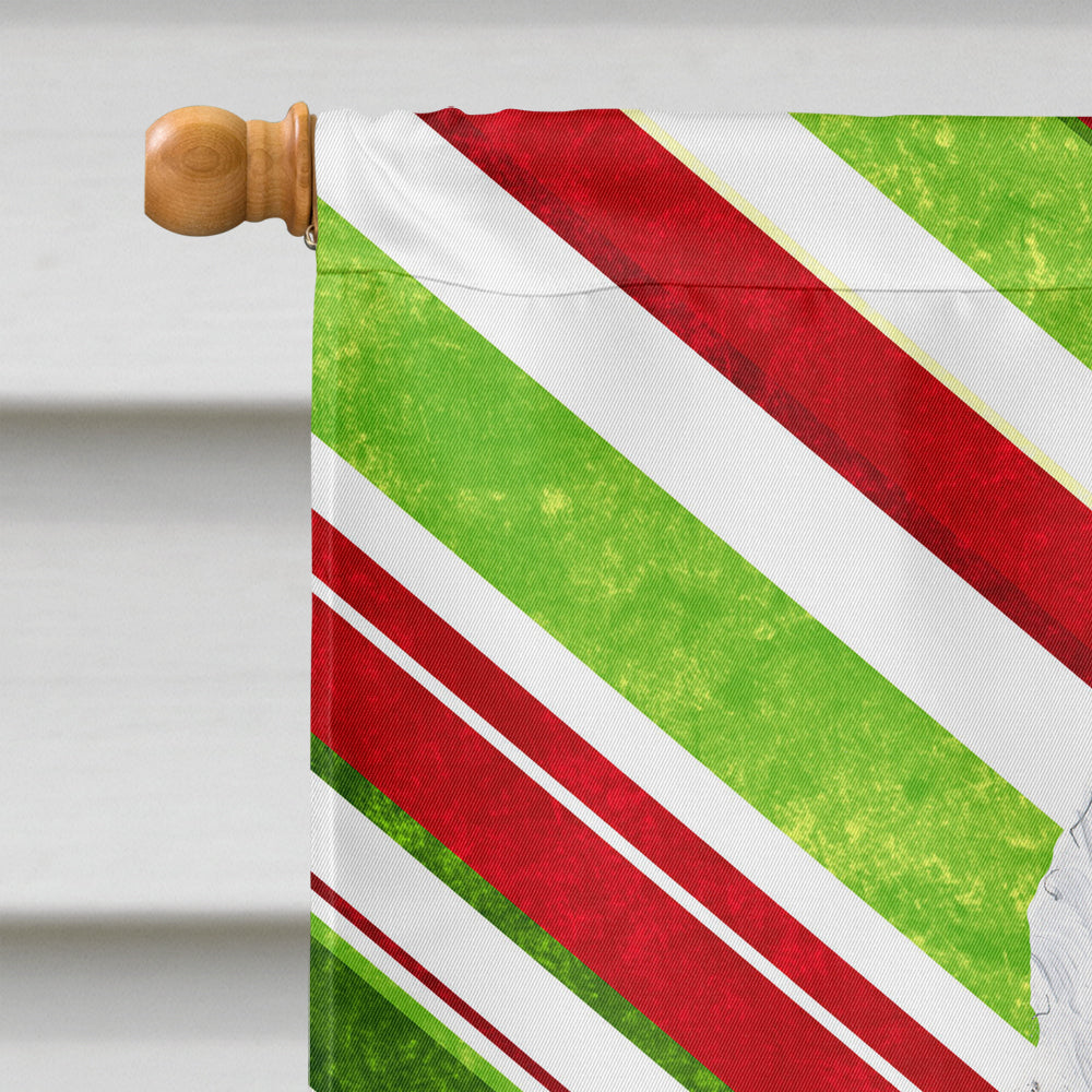 American Eskimo Candy Cane Holiday Christmas Flag Canvas House Size