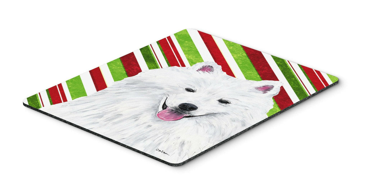 American Eskimo Candy Cane Holiday Christmas Mouse Pad, Hot Pad or Trivet by Caroline&#39;s Treasures