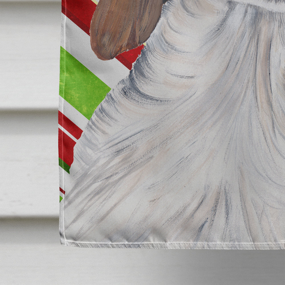Welsh Springer Spaniel Candy Cane Holiday Christmas Flag Canvas House Size  the-store.com.