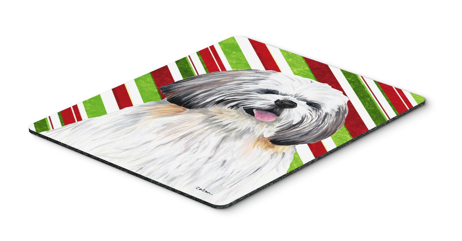 Shih Tzu Candy Cane Holiday Christmas Mouse Pad, Hot Pad or Trivet by Caroline's Treasures
