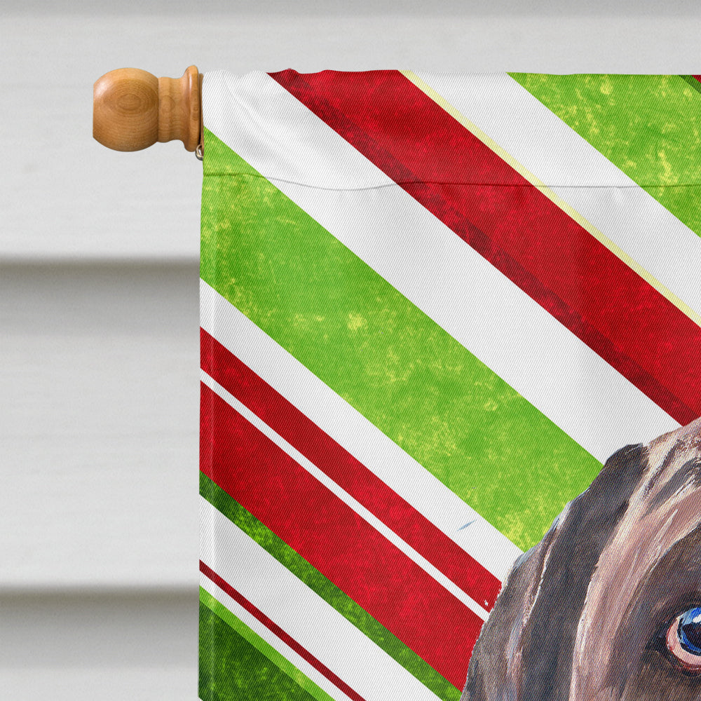 Labrador Candy Cane Holiday Christmas Flag Canvas House Size  the-store.com.
