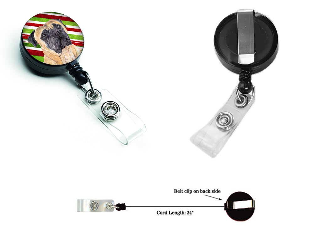 Mastiff Candy Cane Holiday Christmas Retractable Badge Reel SC9345BR  the-store.com.