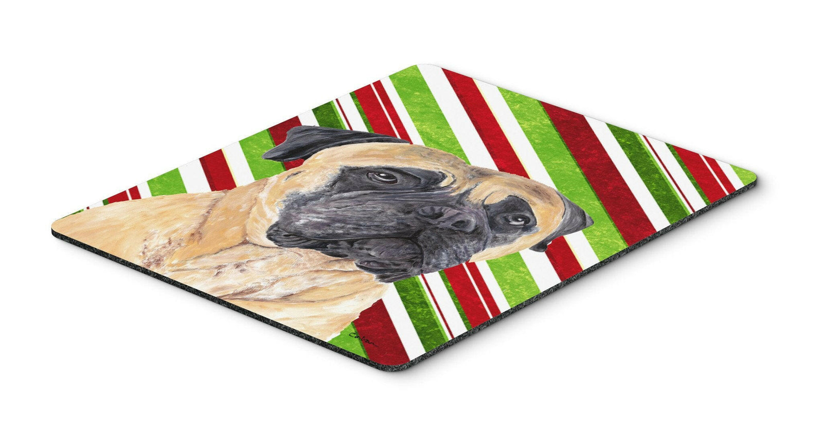 Mastiff Candy Cane Holiday Christmas Mouse Pad, Hot Pad or Trivet by Caroline's Treasures