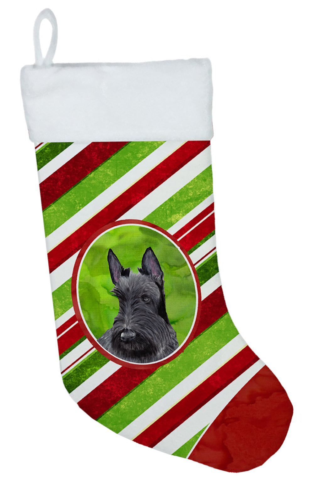 Scottish Terrier Candy Cane Holiday Christmas  Christmas Stocking SC9346  the-store.com.