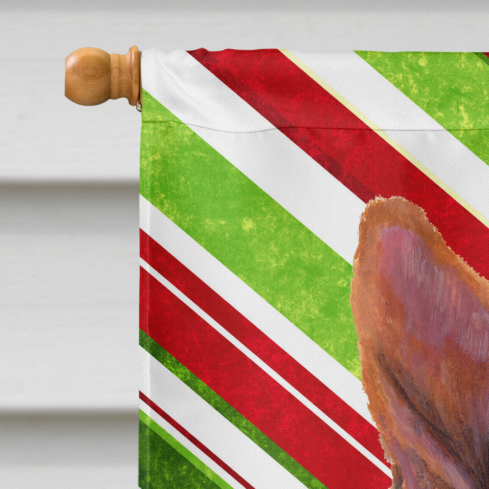 Basenji Candy Cane Holiday Christmas Flag Canvas House Size