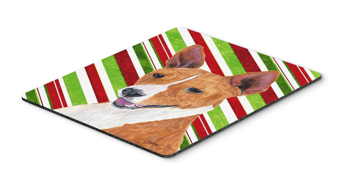 Basenji Candy Cane Holiday Christmas Mouse Pad, Hot Pad or Trivet by Caroline&#39;s Treasures