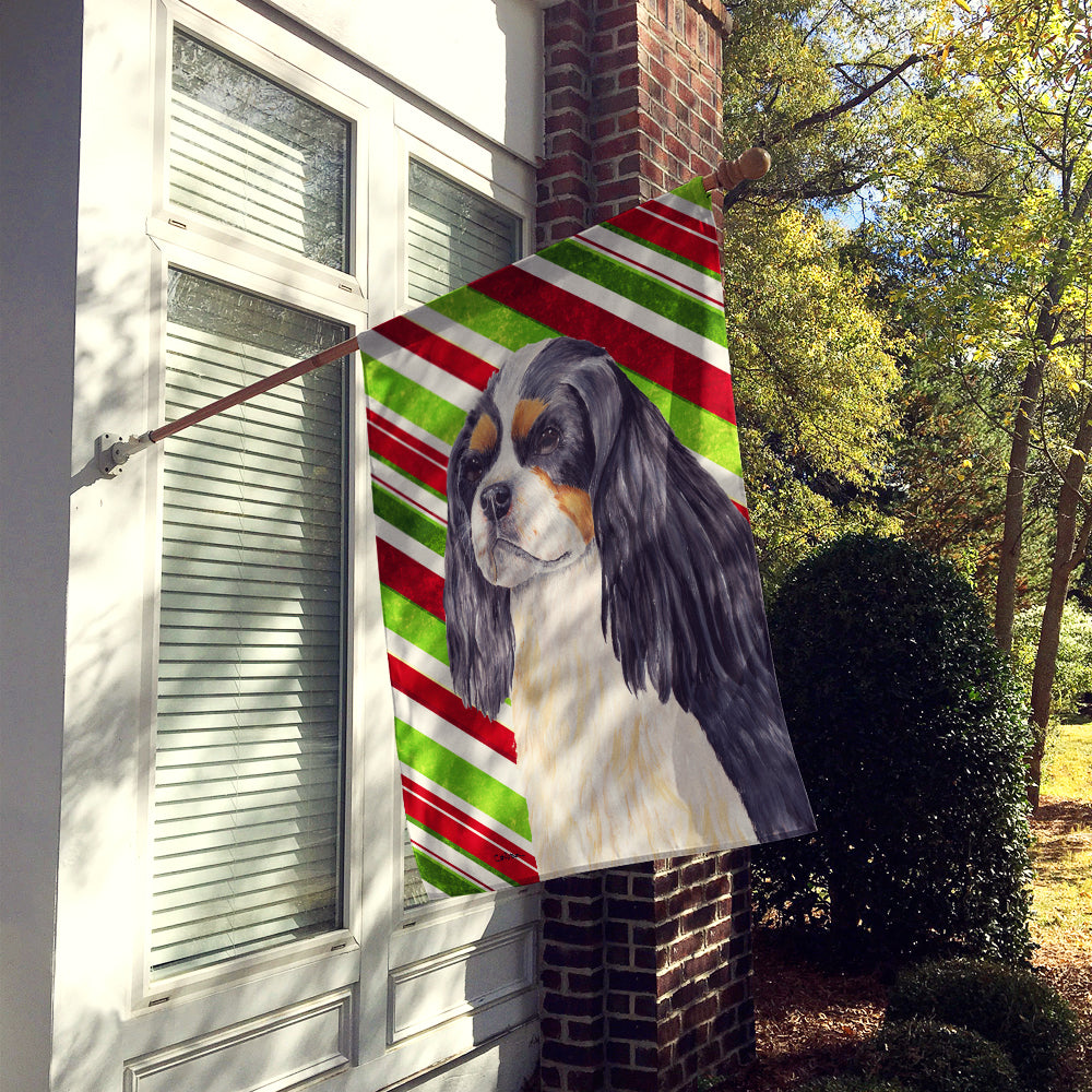 Cavalier Spaniel Candy Cane Holiday Christmas Flag Canvas House Size