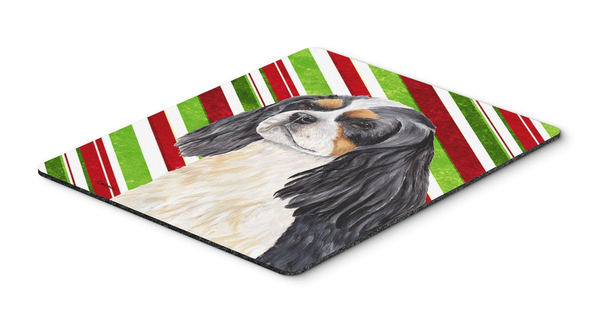 Cavalier Spaniel Candy Cane Holiday Christmas Mouse Pad, Hot Pad or Trivet by Caroline&#39;s Treasures
