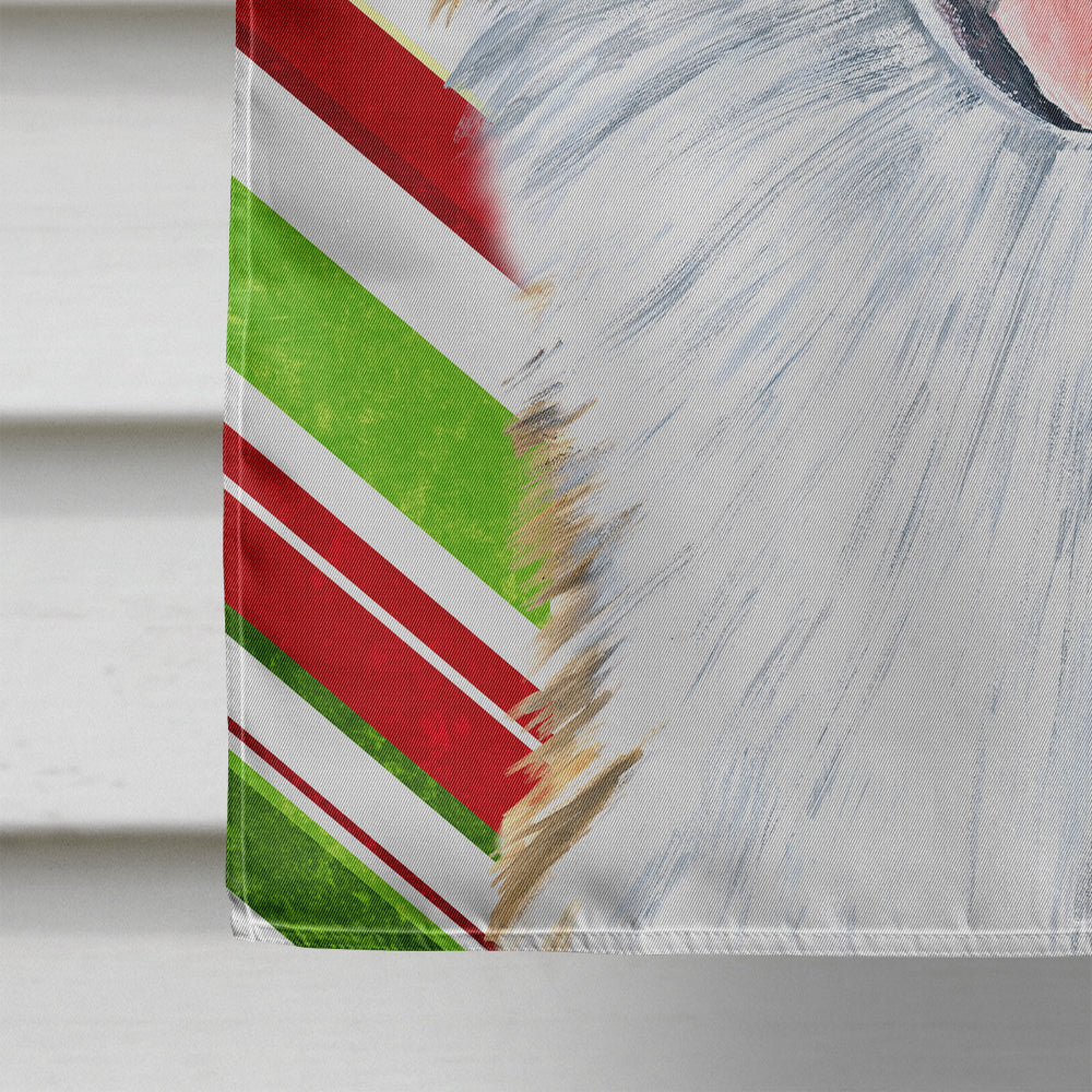 Australian Shepherd Candy Cane Holiday Christmas Flag Canvas House Size