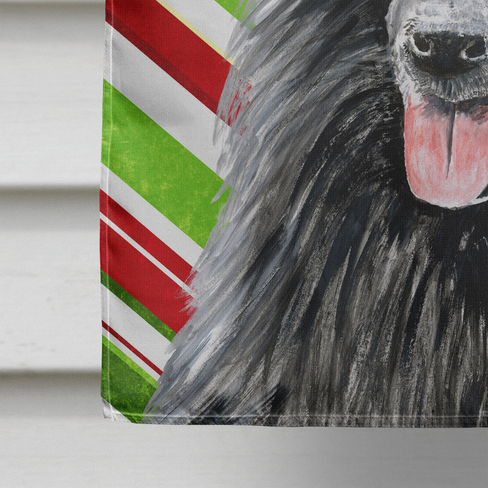 Belgian Sheepdog Candy Cane Holiday Christmas Flag Canvas House Size