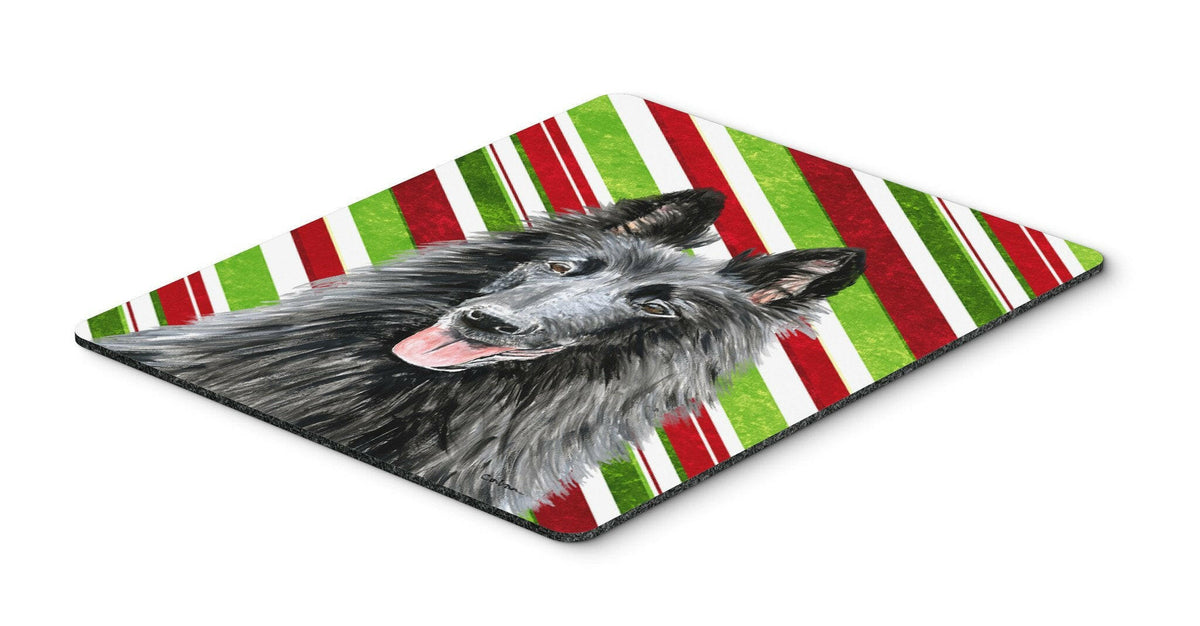 Belgian Sheepdog Candy Cane Holiday Christmas Mouse Pad, Hot Pad or Trivet by Caroline&#39;s Treasures