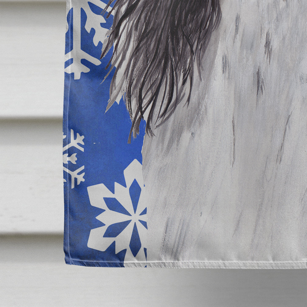 Springer Spaniel hiver flocons de neige vacances drapeau toile maison taille