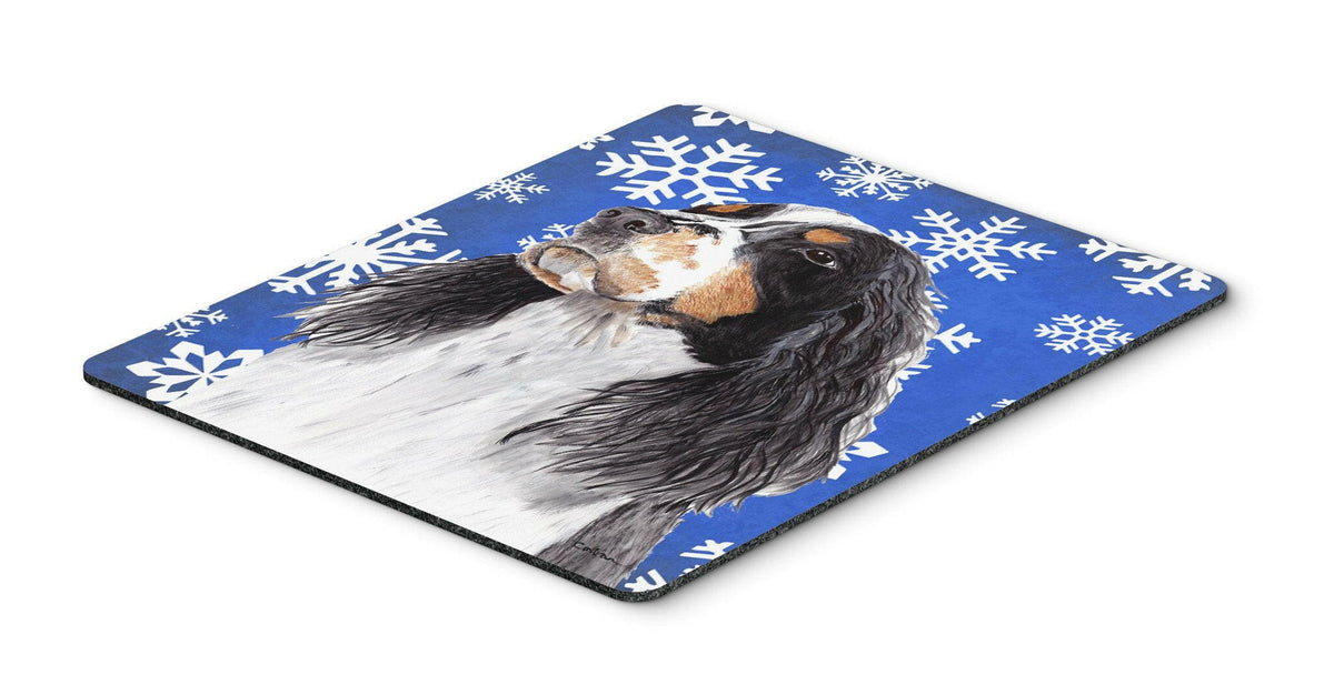 Springer Spaniel Winter Snowflakes Holiday Mouse Pad, Hot Pad or Trivet by Caroline&#39;s Treasures