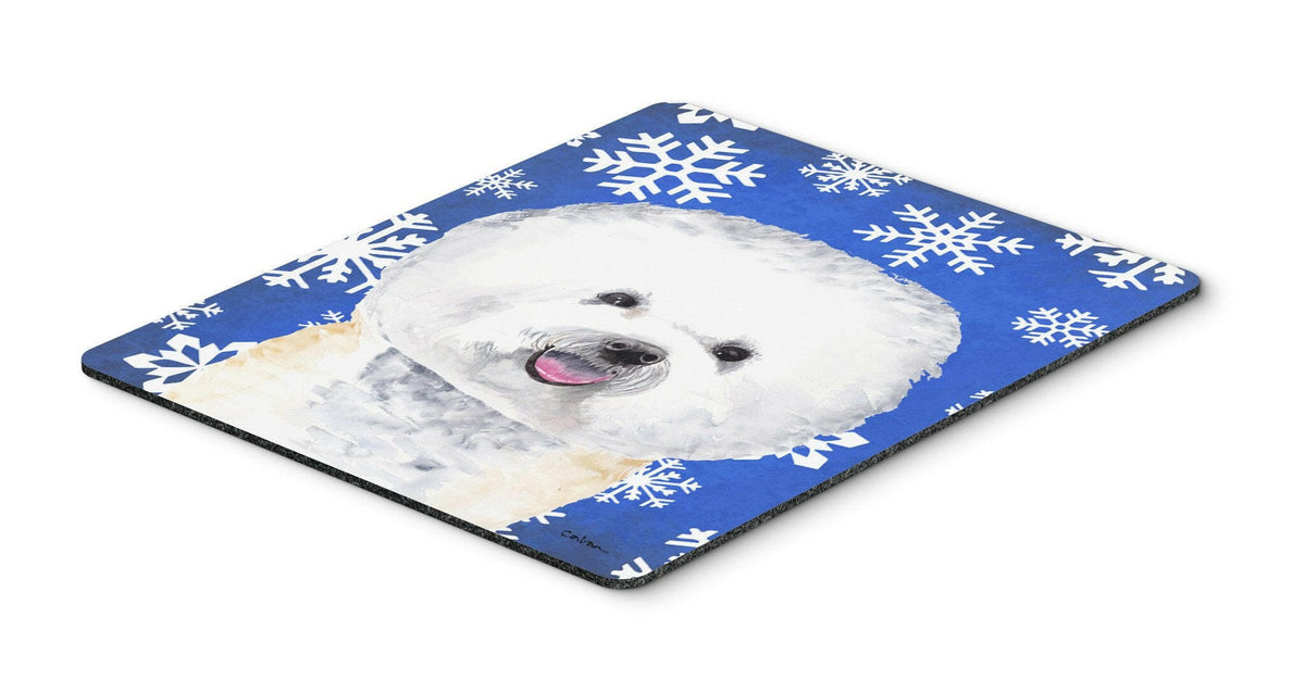Bichon Frise Winter Snowflakes Holiday Mouse Pad, Hot Pad or Trivet by Caroline&#39;s Treasures