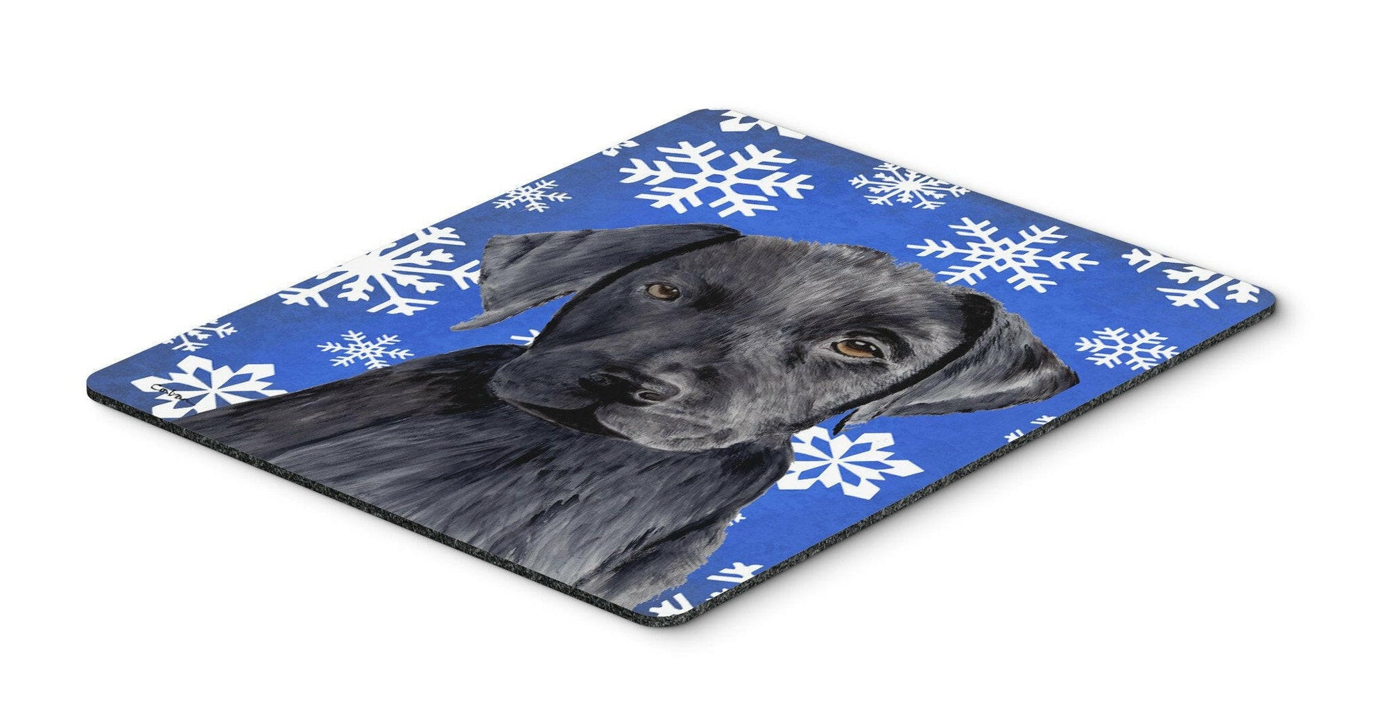Labrador Winter Snowflakes Holiday Mouse Pad, Hot Pad or Trivet by Caroline's Treasures