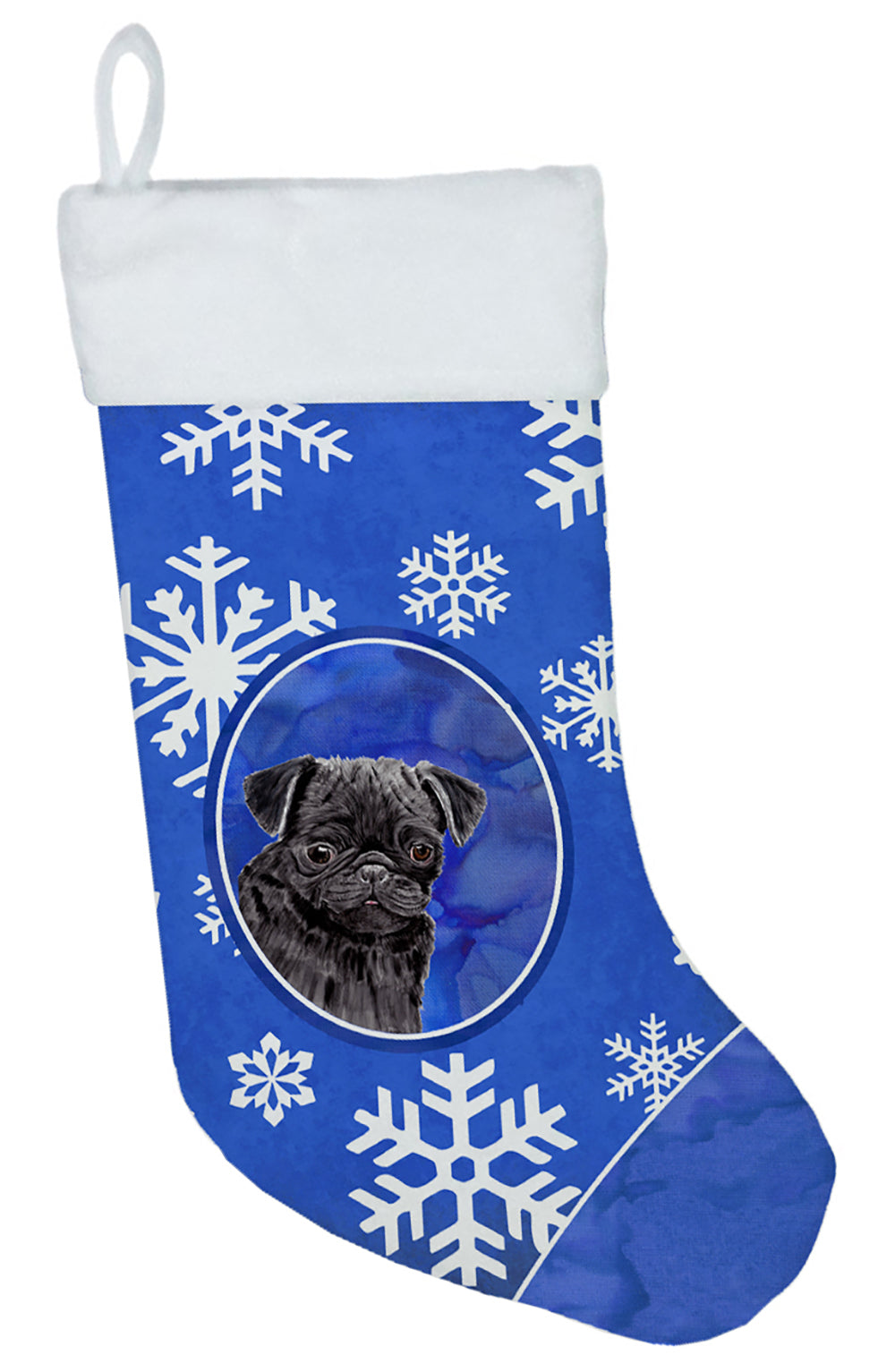 Pug Winter Snowflakes Christmas Stocking SC9366